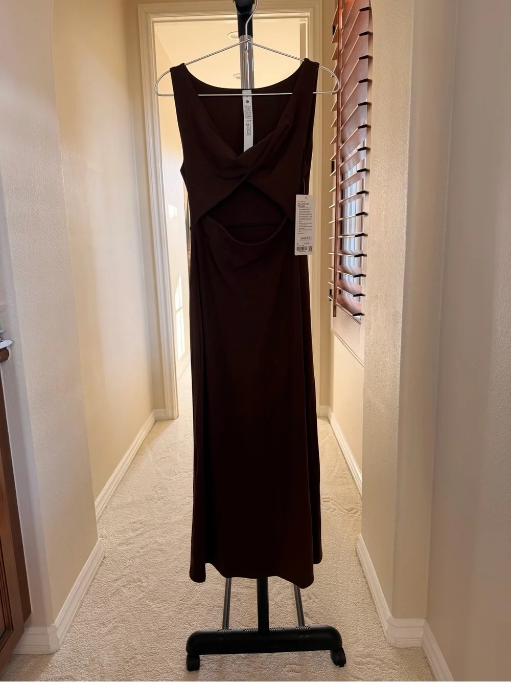 NWT Lululemon Nulu Twist-Front Midi Dress Lava Cake LVCK Size M